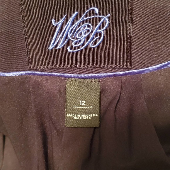 W&B Flattering Versatile Classic Black One-Button Blazer Size 12 - Picture 8 of 11